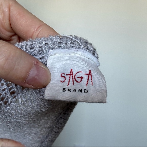 Saga Brand Grey Fringe Poncho - Picture 5 of 5